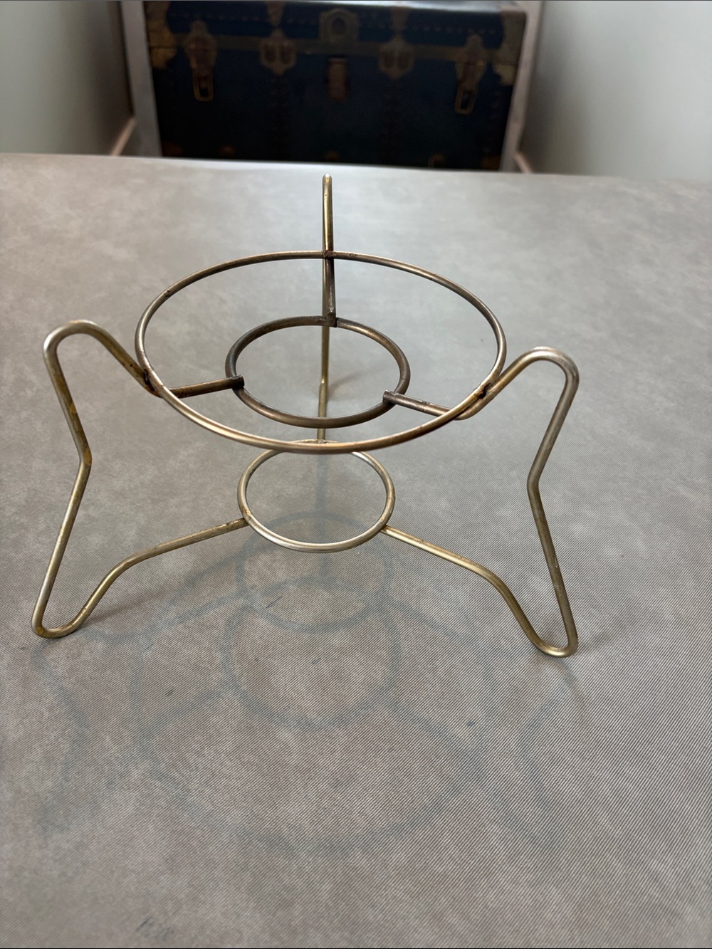 Vintage Mid-Century Brass Casserole Stand Trivet